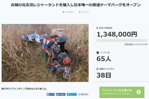 化女沼レジャーランド 廃墟 テーマパーク 企画 中止