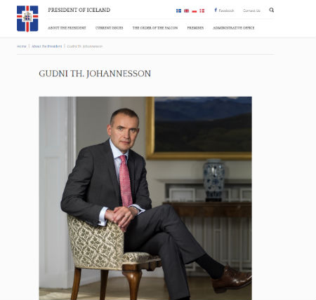 グズニ・ヨハンネソン大統領