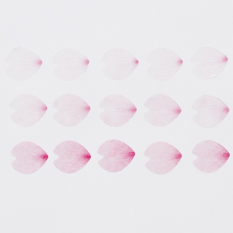 本物の桜の花びらのように色に濃淡がある