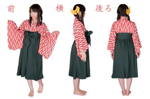 ハイカラさん　ゆる袴　大正ルームウェア Fサイズ 未使用】ハイカラさんルームウェア ゆる袴 紫×緋 大正ロマン