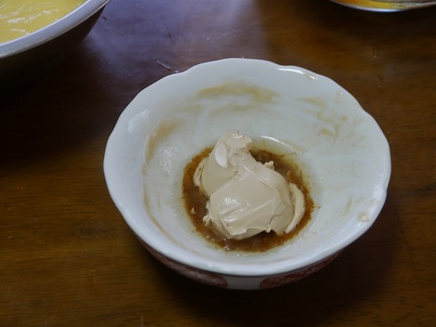 コーヒーソフトを溶かしているところ