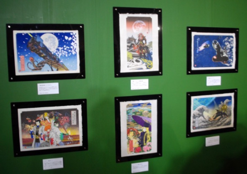 松本零士さんのSF世界を描いた浮世絵がお披露目