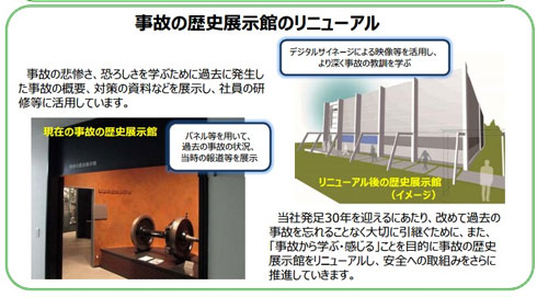 事故の歴史資料館リニューアルのプレスリリース
