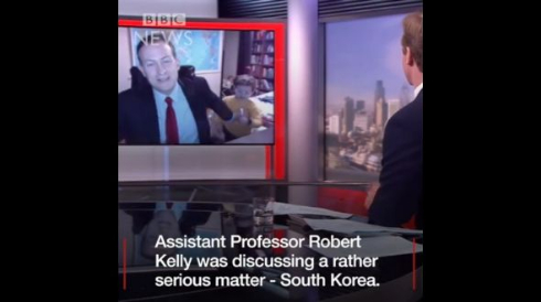 BBC ニュース 生放送 子供 乱入 インタビュー