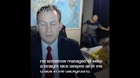 BBC ニュース 生放送 子供 乱入 インタビュー