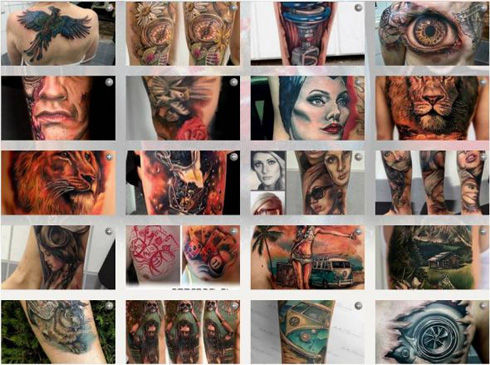 動く不死鳥タトゥー