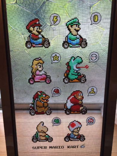 網戸 ドット絵 百均 絵の具