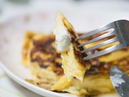 フレンチトーストのアップ