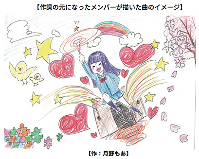 仮面女子、月野もあが描いた曲のイメージ