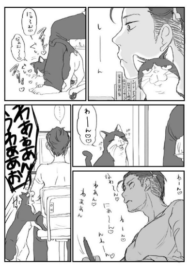 猫 ビビリ スーパーボール 漫画