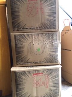 スター引越センター　段ボール箱　集中線