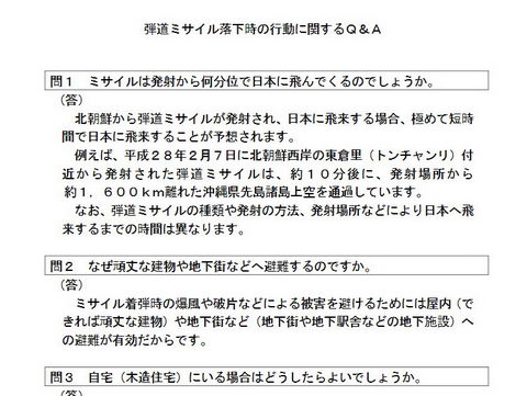 弾道ミサイル対処法