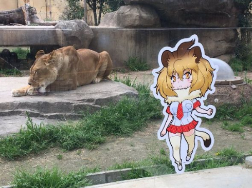 けものフレンズ 東武動物公園 コラボ マレーバク パネル 食べる