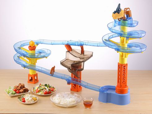 ウォータースライダー　流しそうめん