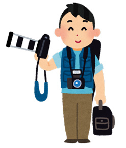男性カメラマンのイラスト