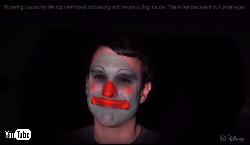 ディズニー　顔面　プロジェクションマッピング