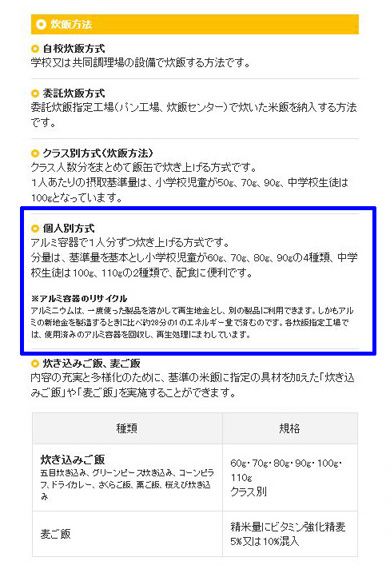 アルミパックご飯