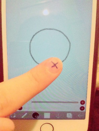爪 十字カーソル スマホ イラスト 指