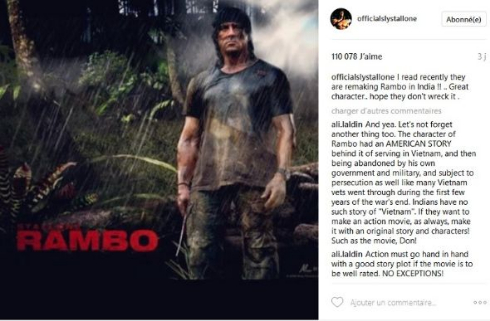 インドでシルベスター・スタローン主演映画「ランボー」がリメイク