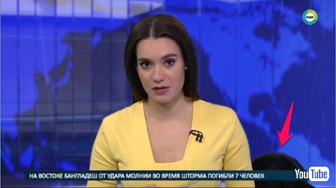 ニュース番組 犬 乱入 ロシア テレビ