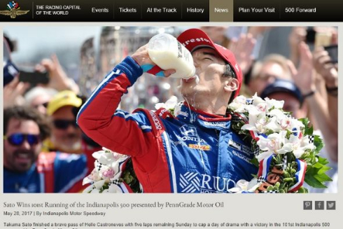 インディ500で日本人初優勝の佐藤琢磨