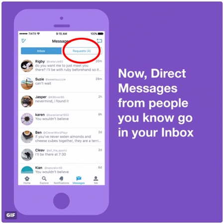 TwitterのDMが仕様変更　誰からでも受け取れる設定の場合、フォロー外からのメッセージは「リクエスト」ボックスへ