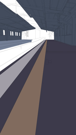 リアル過ぎる駅ホームのアニメーション