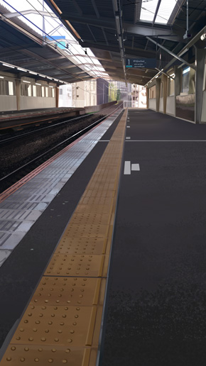 リアル過ぎる駅ホームのアニメーション
