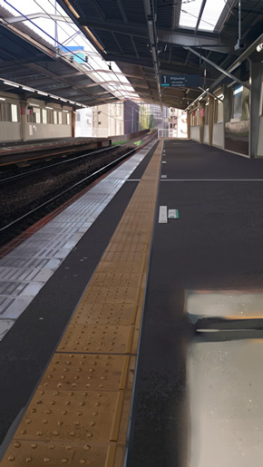リアル過ぎる駅ホームのアニメーション