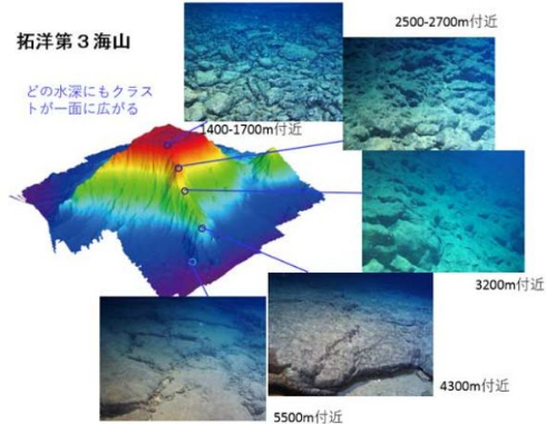 本州近海 レアメタル 発見 コバルトリッチクラスト