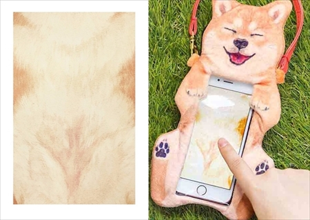 柴犬のスマートフォンポーチ