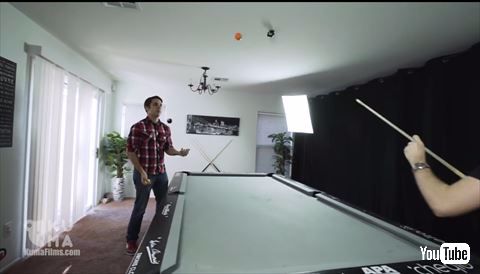 ジャグリング＋ビリヤード