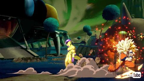 「ドラゴンボールファイターズ」横視点のバトル画面から