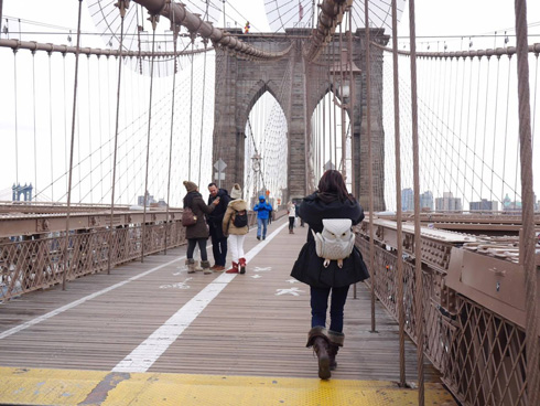 ミミズクそっくりなリュック