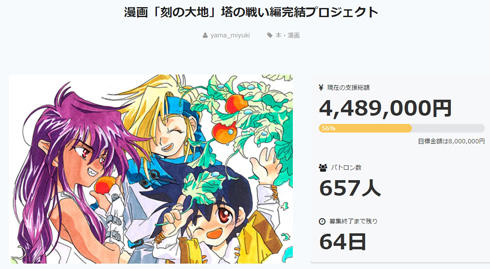 「刻の大地」のクラウドファンディング