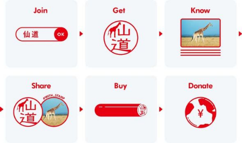 WITH STAMP 名字 絶滅 動物 スタンプ ハンコ WWF