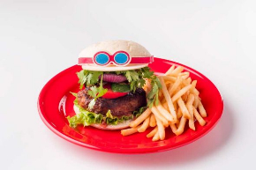 週刊少年ジャンプ展 オリジナルバーガー コラボカフェ 交通広告