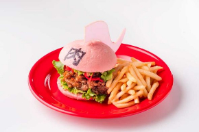 週刊少年ジャンプ展 オリジナルバーガー コラボカフェ 交通広告