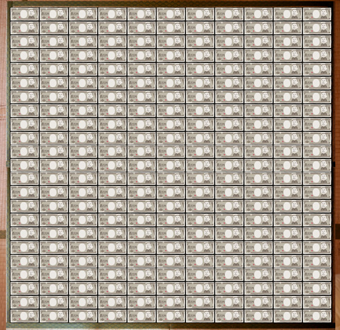 畳に1万円を敷き詰めた画像