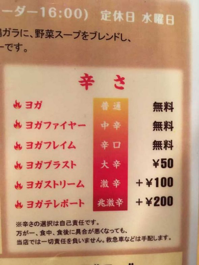 カレー 辛さ ダルシム ヨガファイヤー