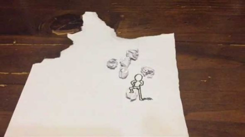 パラパラ漫画 絵 人 嫌がらせ