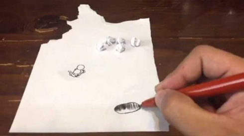 パラパラ漫画 絵 人 嫌がらせ