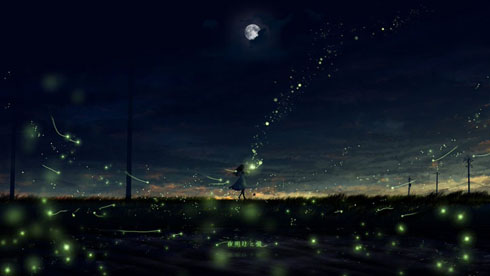 夜明けと蛍