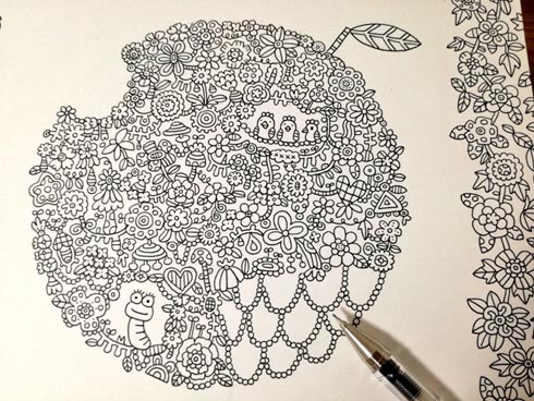 佐藤明日香　ボールペン画　「un ballon-2」 佐藤明日香 ボールペン画 「un ballon-2」 （○佐藤明日香