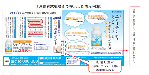 ダイエットサプリの広告