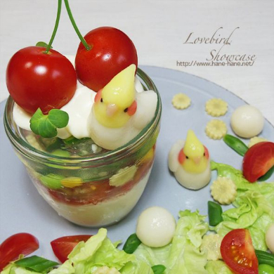 インコ 白玉 野菜 ゼリー