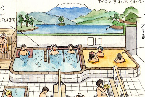 寿湯 銭湯 露天風呂 交互浴