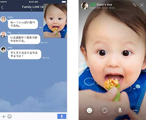LINE チャットライブ フィルター エフェクト