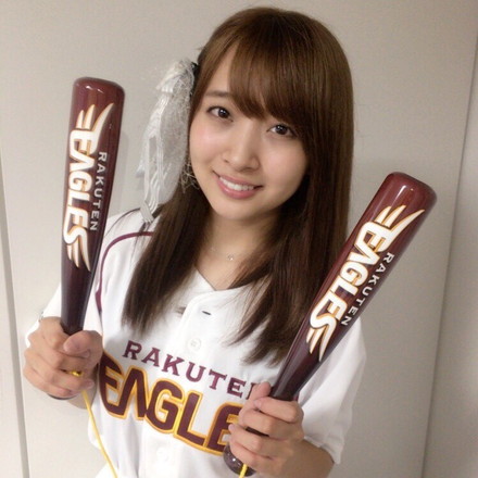 宮城県出身のSUPER☆GiRLS渡邉幸愛さんが楽天イーグルスの始球式に登板