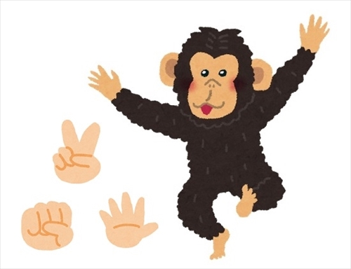 京都大学チンパンジーがじゃんけんを学習